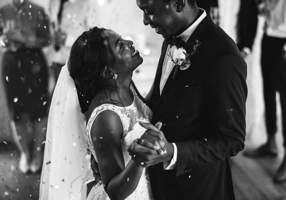 black couple wedding